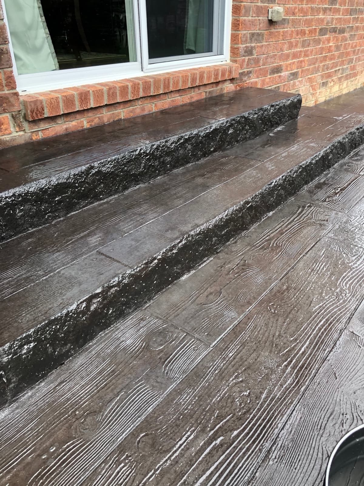 Stamped Driveway with Compass Rose